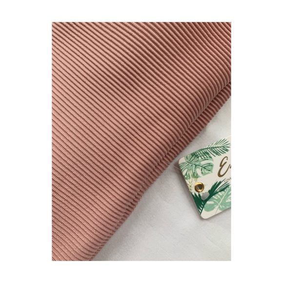 Mauve Ribbed Strapless Bikini - Picture 2 of 6